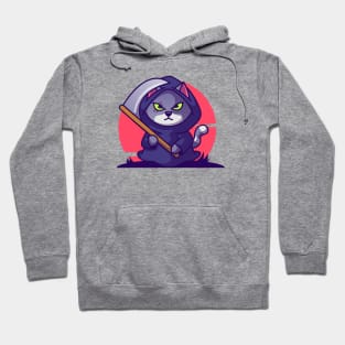 Cat with scythe Hoodie